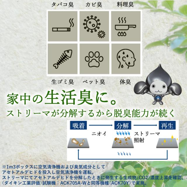 ダイキン 空気清浄機 31畳 花粉対策 加湿ストリーマ ACK705A-W ホワイト 2025年 モデル （ラッピング不可）_4