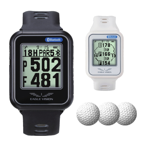 イーグルビジョン watch6 EV-236 ゴルフボール付き EAGLE VISION ウォッチ6 朝日ゴルフ 腕時計型 GPS ゴルフナビ