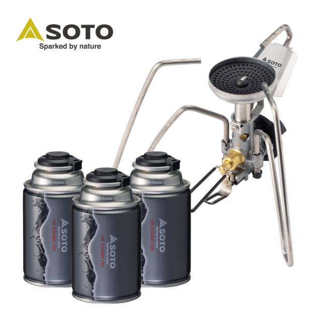 SOTO ソト レギュレーターストーブ TriTrail ST-350 ミニカセットガス3本付きセット 新富士バーナー シングルバーナー（ラッピング不可）