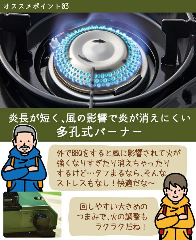イワタニ 手ごわいまるJr. 黒いこと 食べ物屋本塁付 4点仕かける CB-ODX-JR-BK Iwatani 岩谷産業 難民キャンプ コンロ（ラッピング不可）