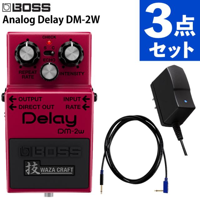 BOSS エフェクター Analog Delay DM-2W 技 Waza Craft ギター用 PSA-100S2 VGS-30付 3点セット（ラッピング不可）