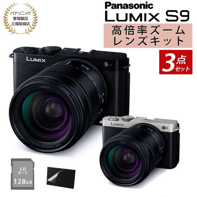 パナソニック ミラーレスカメラ LUMIX S9 28-200キット DC-S9 高倍率ズームレンズキット（SD＆液晶保護フィルムセット）