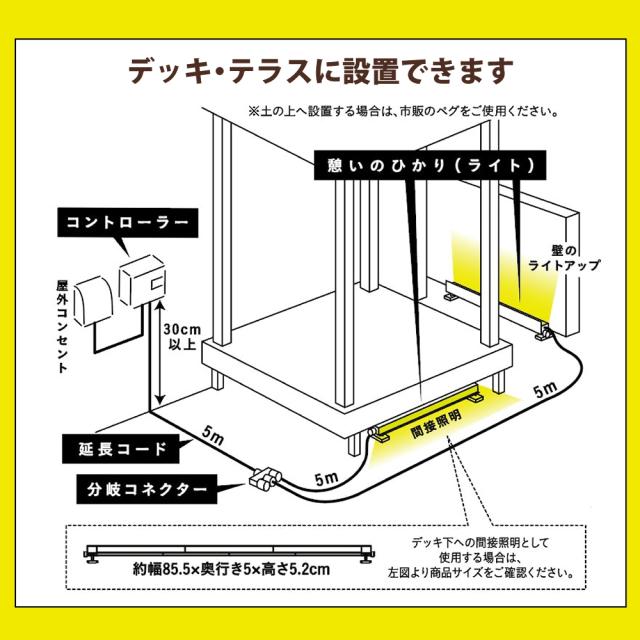タカショー LGL-LH07P ブラック ひかりノベーション 憩いのひかり 基本セット 2本 ＋雨よけケース セット（ラッピング不可）_7