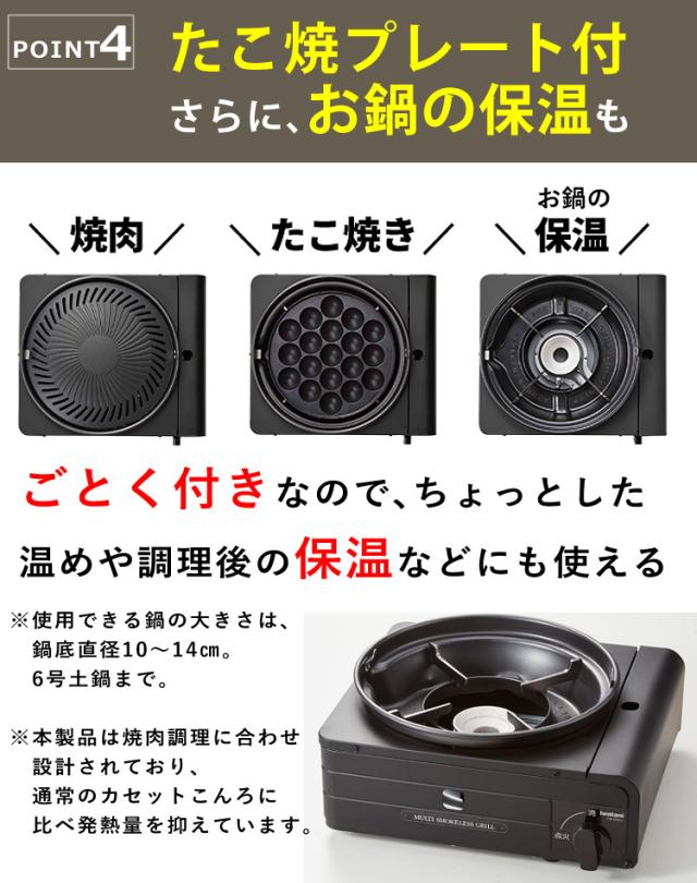 イワタニ テープコンロ マルチスモークレスグリル CB-MSG-1 3大排他的権利付き添い人仕かける（ラッピング不可）