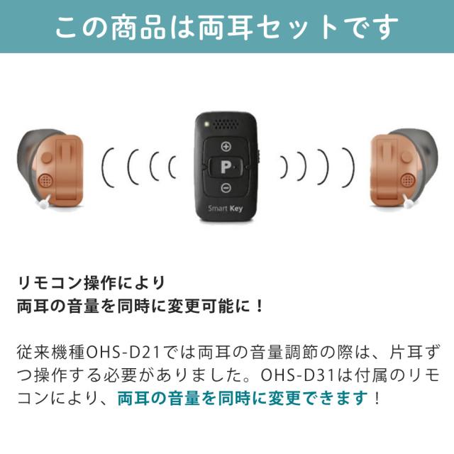 補聴器 オンキョー リモコン付き OHS-D31 KIT 両耳 電池120個＋乾燥カップ付き_10