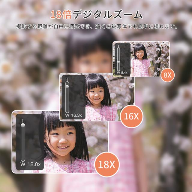 デジカメ 小型 デジタルカメラ 安い wifi機能 18倍ズーム 高画素 高画質 5k コンパクトデジカメ ビデオカメラ オートフォーカス ウェブ トイカメラ 初心者向け_6
