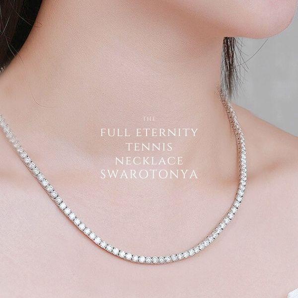 最高品質AAAキュービックジルコニア テニスネックレス 40cm/大人可愛い 上品 デイリー 安心 結婚式 プレゼント パーティー ジュエリー アクセサリー ニッケルフリー 女性 SWAROTONYA_2