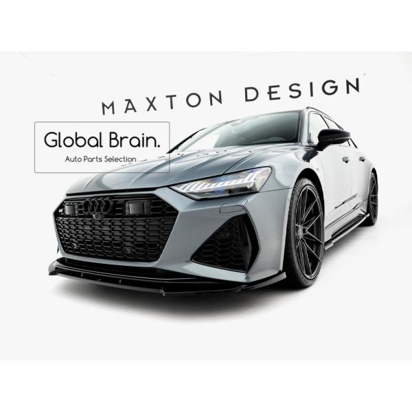 アウディ RS6 C8 フロント リップ スポイラー V1 / ( ディフューザー スプリッター スポイラーエアロ バンパー フェンダー)