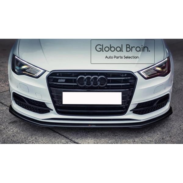 アウディ A3 8V Sライン / S3 前期 スポーツバック フロント スプリッター エクステンション