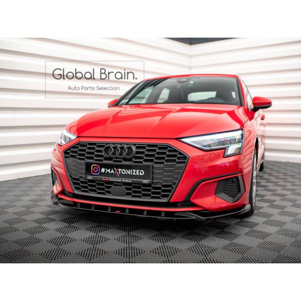 アウディ A3 8Y スポーツバック フロント リップ スポイラー V1 / ( ディフューザー スプリッター スポイラーエアロ バンパー フェンダー)