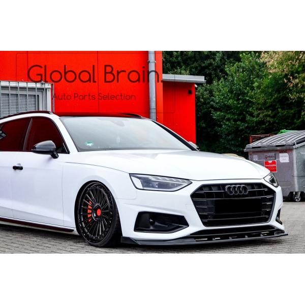 アウディ A４ B９ 後期 アドバンスド フロント リップ スポイラー+ウィングレット / ( ディフューザー スプリッター スポイラーエアロ バンパー フェンダー)