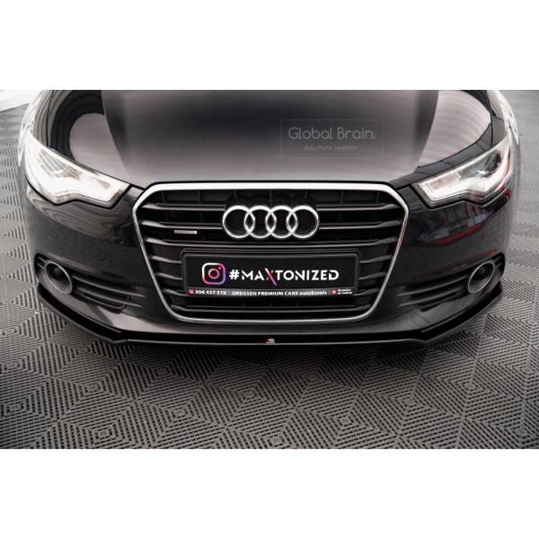 2011-2014 アウディ A6 C7 フロント スプリッター スポイラー V1_2
