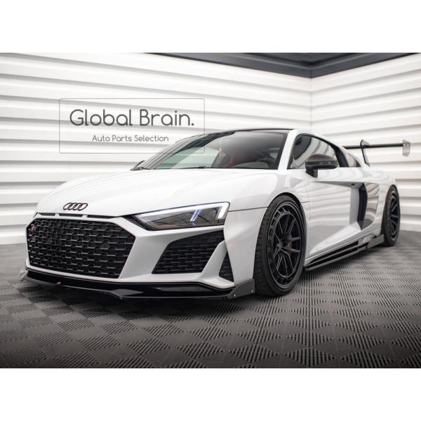 アウディ R8 4S 後期 フロント リップ スポイラー +ウィングレット