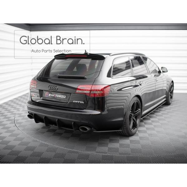 2008-2010 アウディ RS6 C6 アバント リア サイド スプリッタ— レーシング