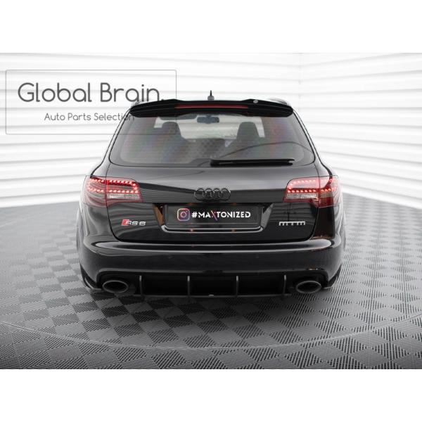 2008-2010 アウディ RS6 C6 アバント リア サイド スプリッタ— レーシング