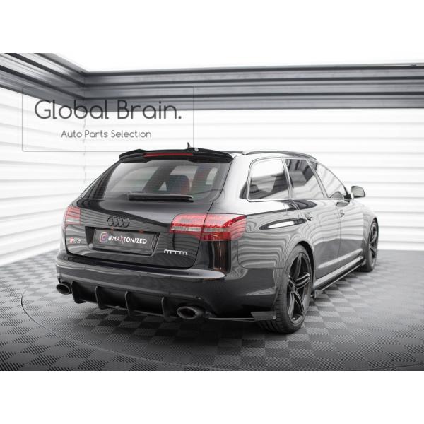 2008-2010 アウディ RS6 C6 アバント リア サイド スプリッタ—+ウィングレット レーシング