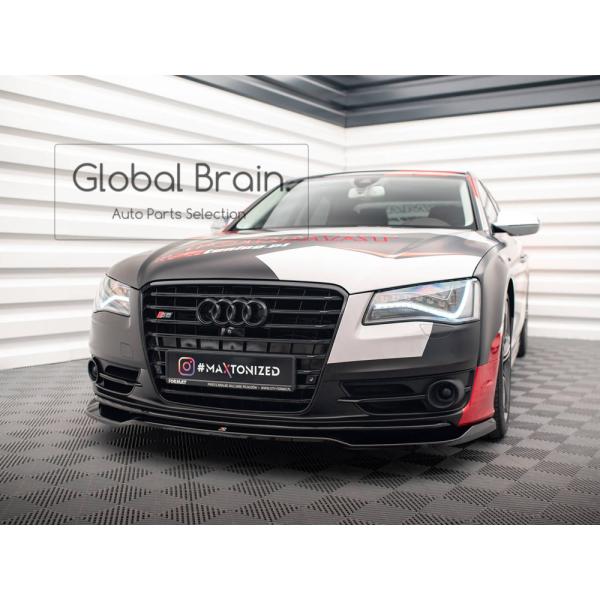 アウディ S8 D4 前期 フロント リップ スポイラーV1 / ( ディフューザー スプリッター スポイラーエアロ バンパー フェンダー)