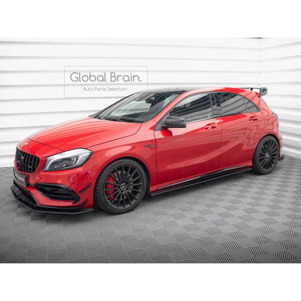 メルセデスベンツ Aクラス W176 後期 A45 AMG サイド スカート カバー スポイラー レーシング / ( ディフューザー スプリッター スポイラーエアロ バンパー フェンダー)
