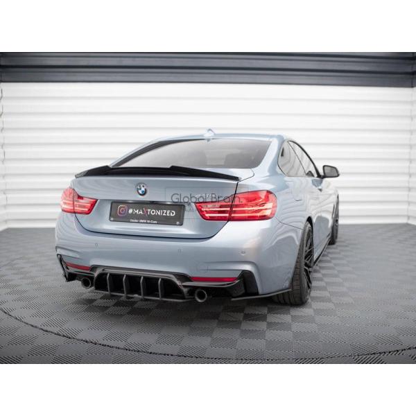 BMW 4シリーズ F32 435i リア サイド スプリッター スパッツ / レーシング / ( ディフューザー スプリッター スポイラーエアロ バンパー フェンダー)
