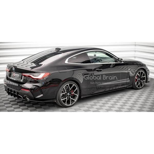 BMW 4シリーズ G22 Mスポーツ サイド スカート カバー スポイラー+ ウィングレット レーシング