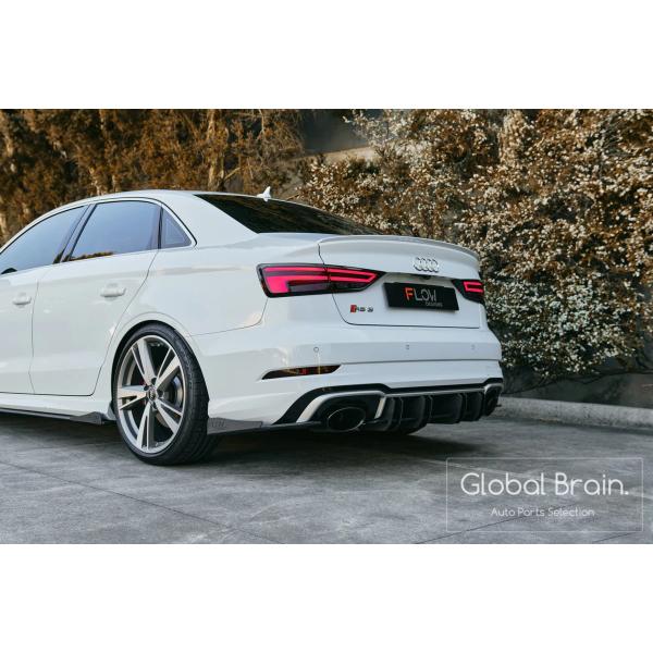 アウディ RS3 8V 後期 セダン リア サイド スパッツ スプリッター用 ウィングレット - Flow Design