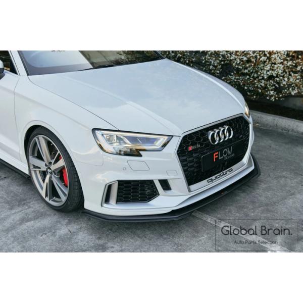 アウディ RS3 8V 後期 フロント リップ スプリッター用 エクステンション - Flow Design