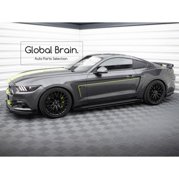 2014-2017 フォード マスタング GT 5.0 サイド スカート カバー スポイラー +ウィングレット レーシング