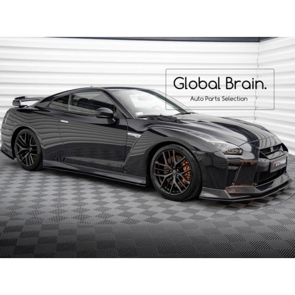 日産 GT-R GTR 後期 サイド スカート カバー スポイラー レーシング / ( ディフューザー スプリッター スポイラーエアロ バンパー フェンダー)