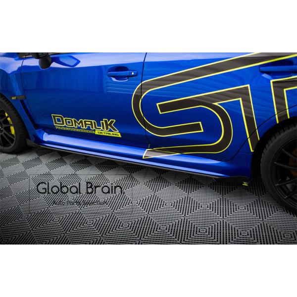 スバル WRX STI VAB サイド スカート カバー スポイラー +ウィングレット レーシング_1
