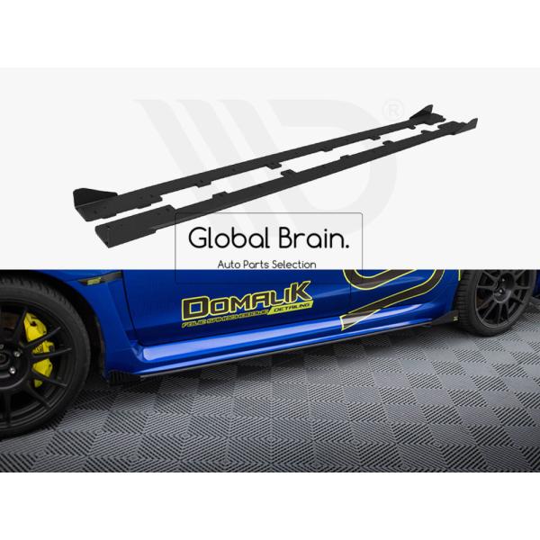 スバル WRX STI VAB サイド スカート カバー スポイラー +ウィングレット レーシング_3