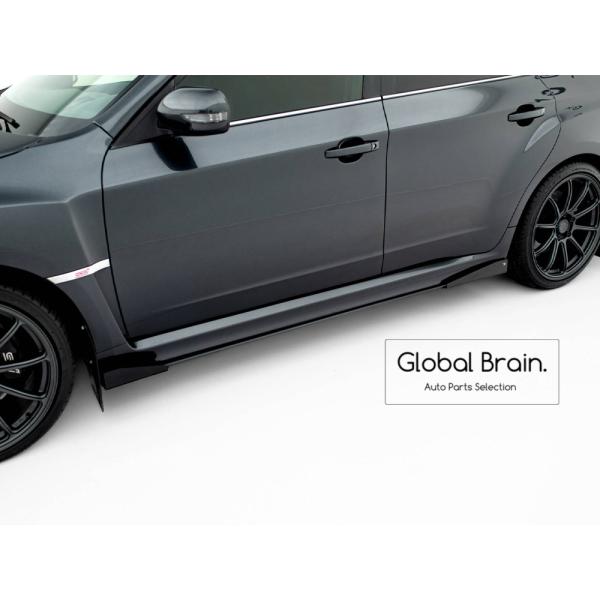 スバル インプレッサ WRX STI GVB GVF 後期 サイド スカート ディフューザー +ウィングレット レーシング_1