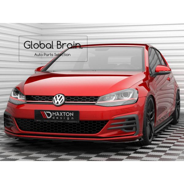 フォルクスワーゲン ゴルフ 7 後期 7.5 GTI フロント リップ スポイラー V4 / ( ディフューザー スプリッター スポイラーエアロ バンパー フェンダー)