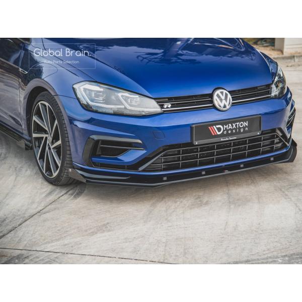 フォルクスワーゲン ゴルフ 7.5 R 後期 フロント リップ スポイラー+ ウィングレット レーシング / ( ディフューザー スプリッター スポイラーエアロ バンパー フェンダー)