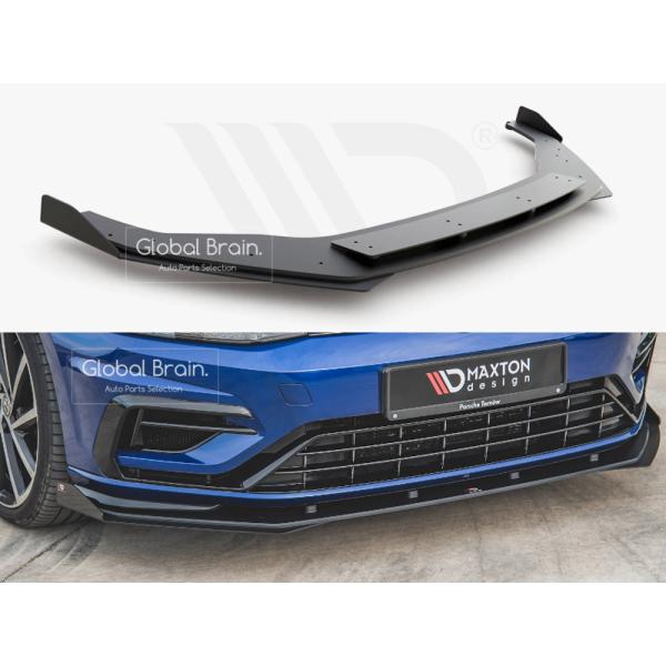 フォルクスワーゲン ゴルフ 7.5 R 後期 フロント リップ スポイラー+ ウィングレット レーシング / ( ディフューザー スプリッター スポイラーエアロ バンパー フェンダー)