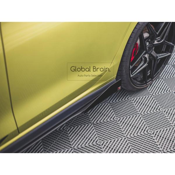 フォルクスワーゲン ゴルフ 8 GTI/ クラブスポーツ サイド スカート カバー スポイラー+ ウィングレット レーシング_2