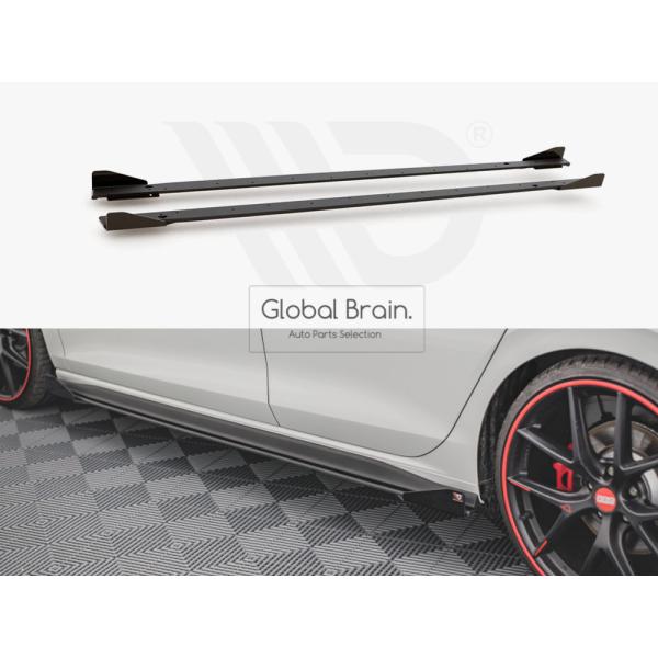 フォルクスワーゲン ゴルフ 8 GTI/ クラブスポーツ サイド スカート カバー スポイラー+ ウィングレット レーシング_4