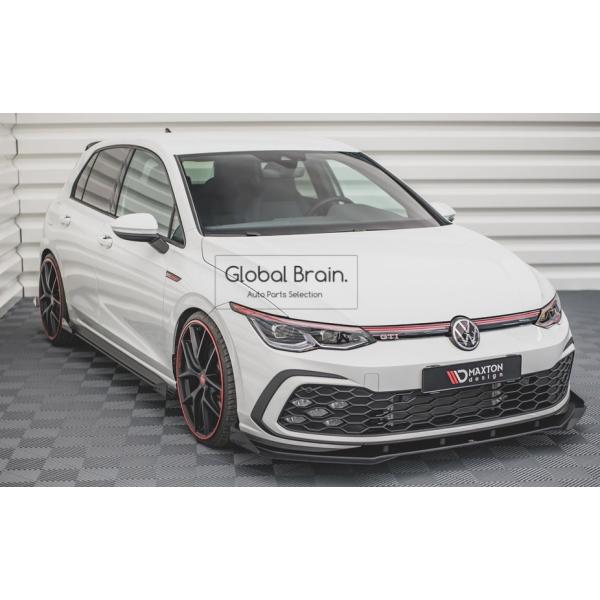 フォルクスワーゲン ゴルフ8 GTI フロント リップ スポイラー+ ウィングレット レーシング