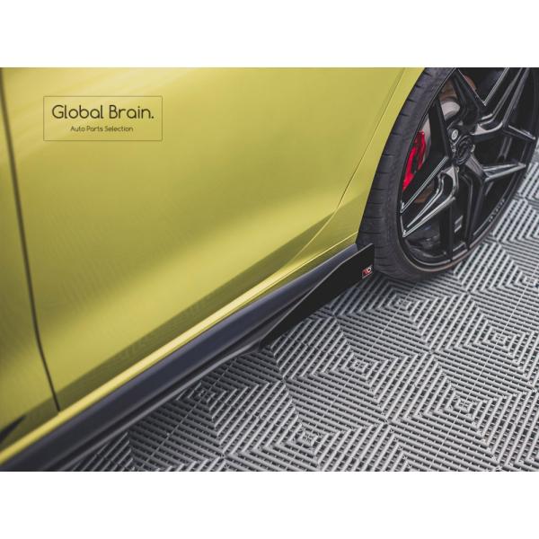 フォルクスワーゲン ゴルフ8 GTI サイド スカート カバー スポイラー+ ウィングレット レーシング_3