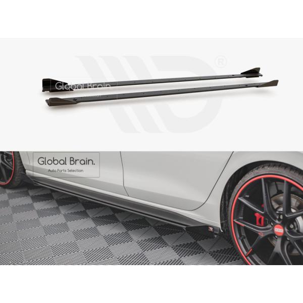 フォルクスワーゲン ゴルフ8 GTI サイド スカート カバー スポイラー+ ウィングレット レーシング_4