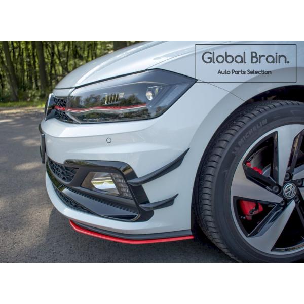 2018 フォルクスワーゲン ポロ GTI AW フロント バンパー カナード スプリッター