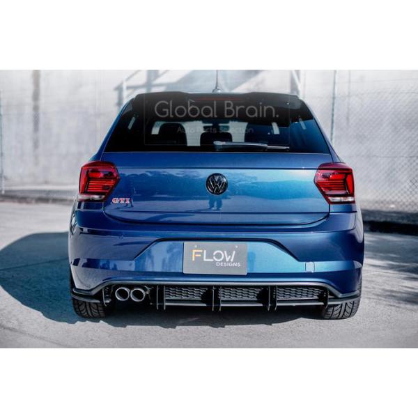 フォルクスワーゲン ポロ GTI AW リア センター ディフ ューザー+ロックフィン