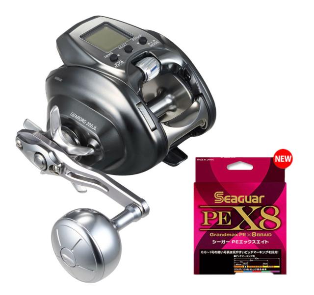 ダイワ 26 シーボーグ 300JL (左巻) PEライン4号300mセット (シーガー PE X8) 電動リールに糸を巻いてお届けします daiwa