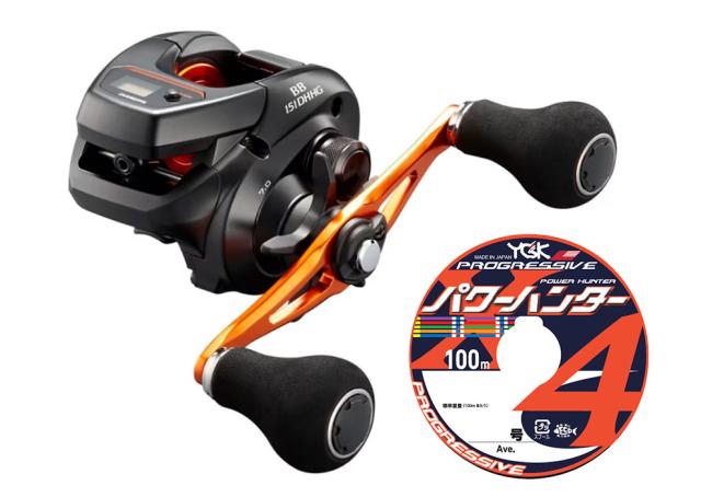シマノ 21 バルケッタ BB 151DH-HG LEFT 左巻き PEライン 0.8/1/1.5号 200mセット (よつあみパワーハンター プログレッシブ) リールに糸を巻いてお届け shimano