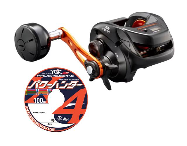 シマノ 21 バルケッタ BB 300PG RIGHT 右巻き PEライン 2/3号 200mセット (よつあみパワーハンター プログレッシブ) リールに糸を巻いてお届け shimano
