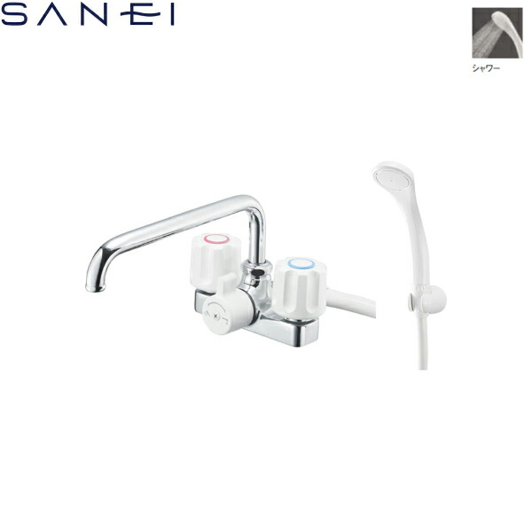 SK71-W-13 三栄水栓 SANEI ツーバルブデッキシャワー混合栓 共用形 送料無料 10,289円