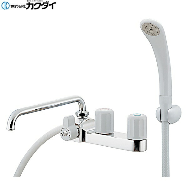 152-303 カクダイ KAKUDAI 2ハンドルシャワー混合栓 送料無料 19,927円