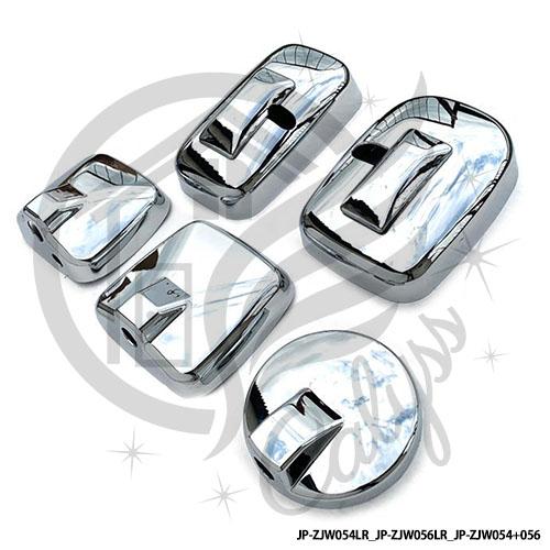 日野大型エアループレンジャー(H23.8〜H29.4) 17レンジャー(H29.5~)大型車用 ミラーカバー 7点セットヒーター付 サイド アンダーミラー 217mm_1