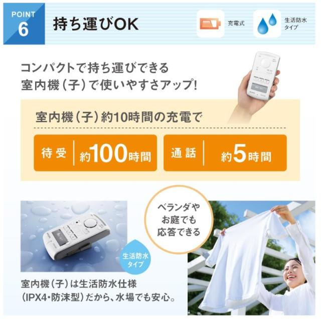 【お取り寄せ】デルカテック ワイヤレスインターホン室内機（子）セット DWA20BR DELCATEC_8