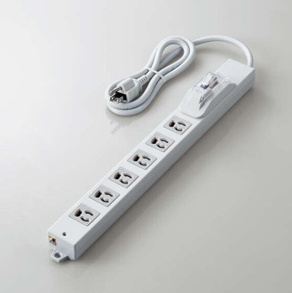 【お取り寄せ】ELECOM 6口3極過電流ブレーカー付きタップ 1.0m T-H0710OCPR