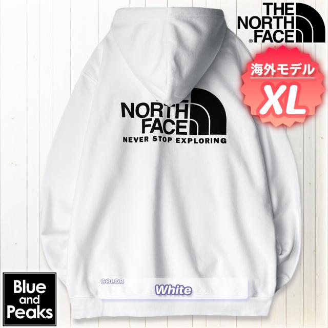 THE NORTH FACE パーカー Throwback Hoodie White XLサイズ メンズ バックプリント 裏起毛 フーディー ノースフェイスパーカー メンズパーカー ハーフドーム 白 黒 アウトドア ブランド 大きいサイズ ペアルック レディース も着れる！ビッグサイズ ビッグシルエット